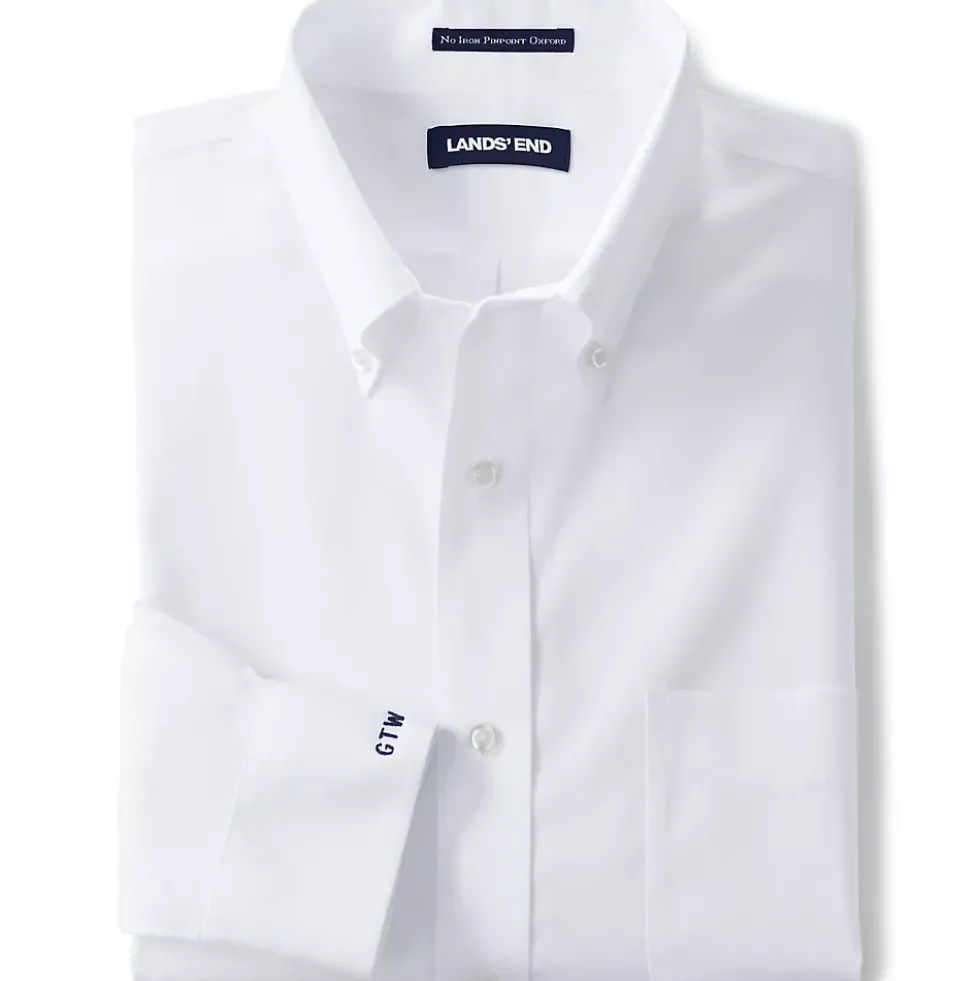 Men's No Iron Supima Cotton Pinpoint Buttondown Collar Dress Shirt