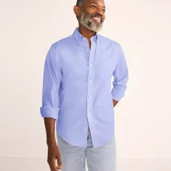 Men's No Iron Supima Cotton Pinpoint Buttondown Collar Dress Shirt