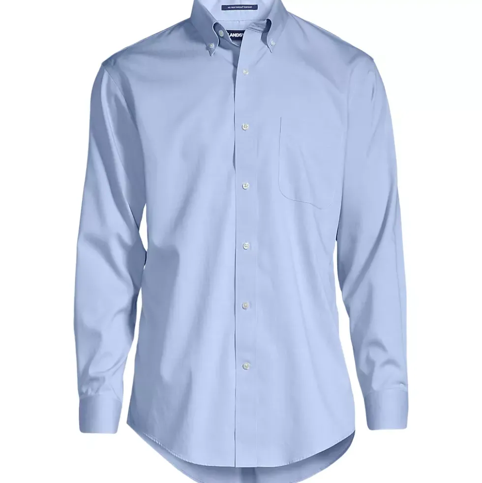Men's No Iron Supima Cotton Pinpoint Buttondown Collar Dress Shirt