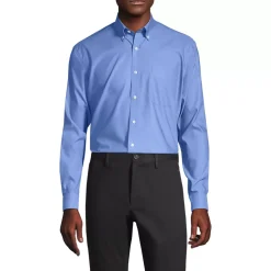 Men's No Iron Supima Cotton Pinpoint Buttondown Collar Dress Shirt