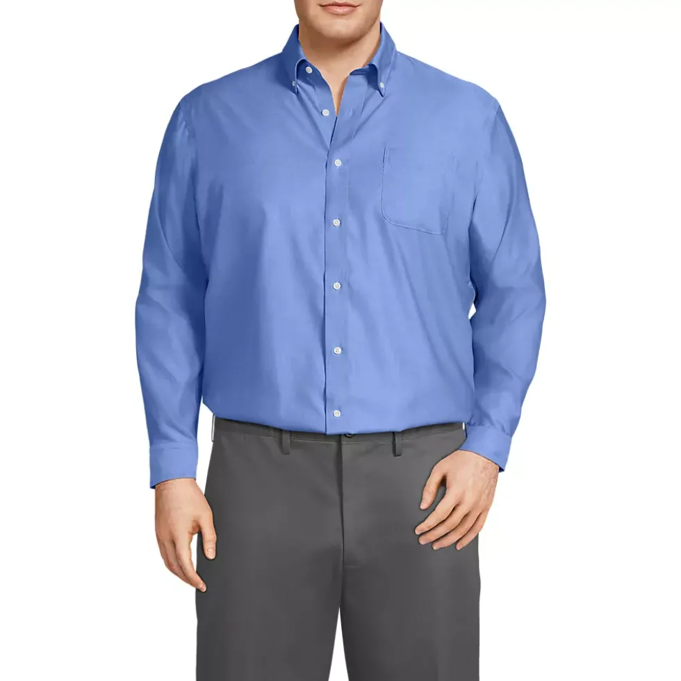 Men's No Iron Supima Cotton Pinpoint Buttondown Collar Dress Shirt