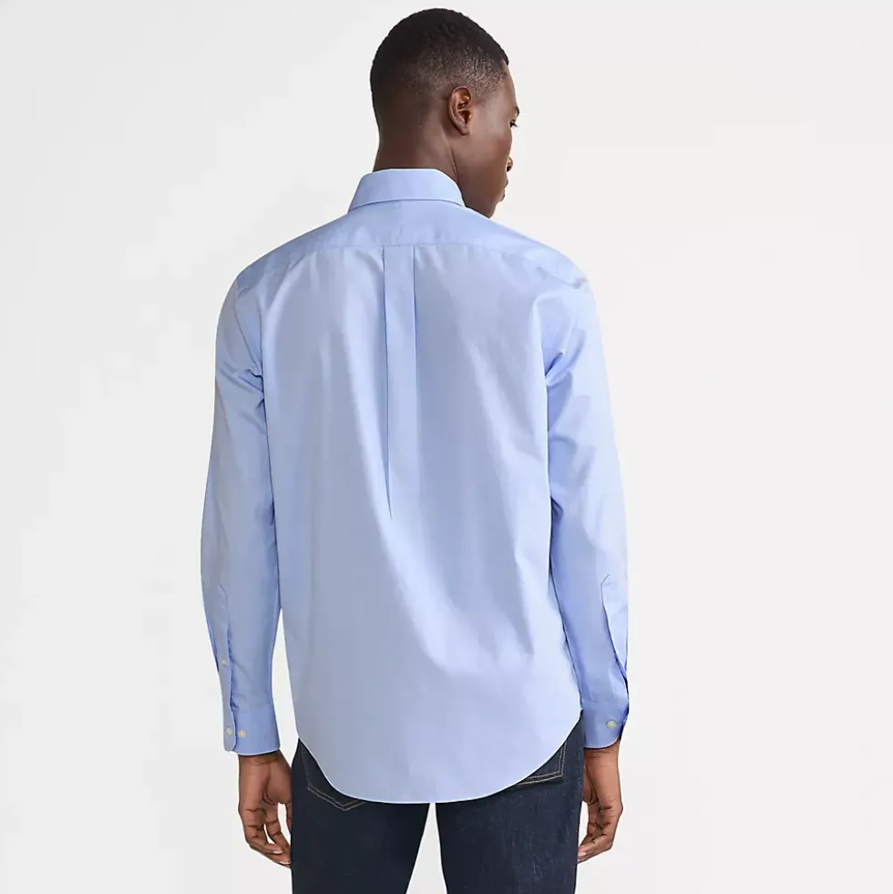 Men's No Iron Supima Cotton Pinpoint Buttondown Collar Dress Shirt