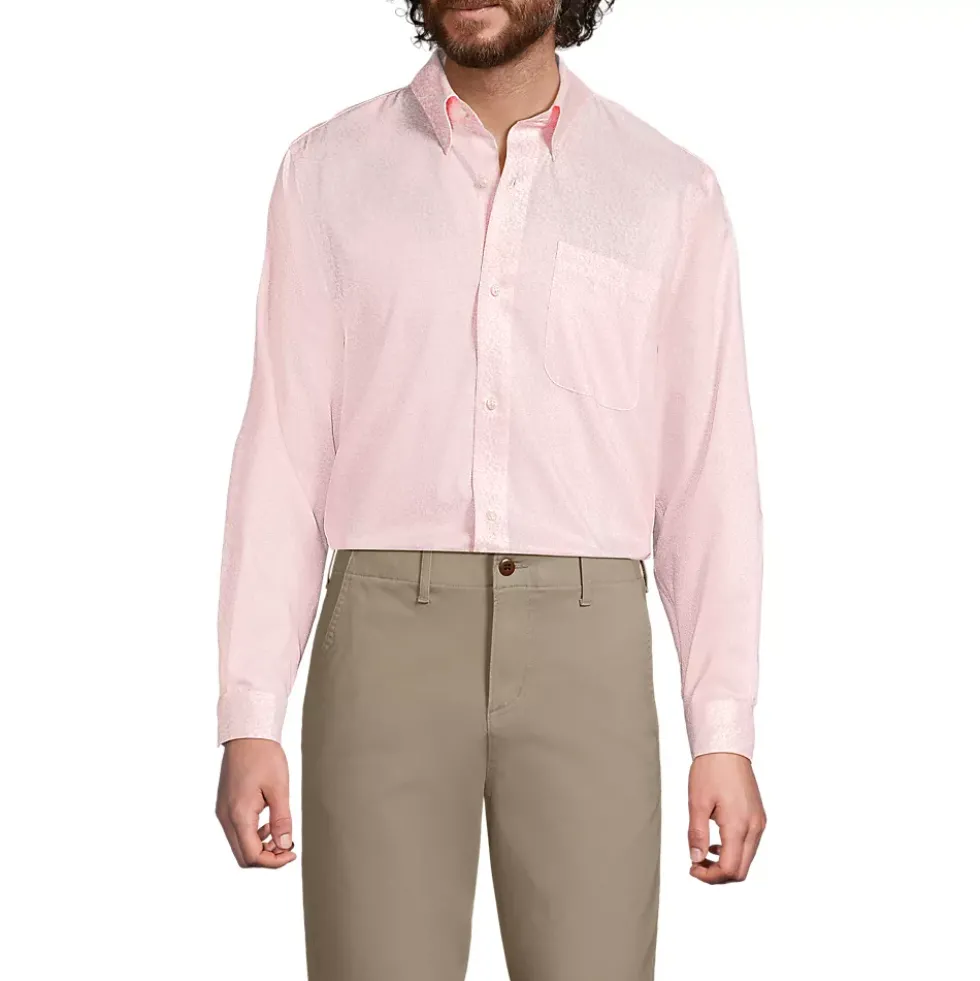 Men's No Iron Supima Cotton Pinpoint Buttondown Collar Dress Shirt