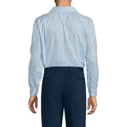 Men's No Iron Supima Cotton Pinpoint Straight Collar Dress Shirt