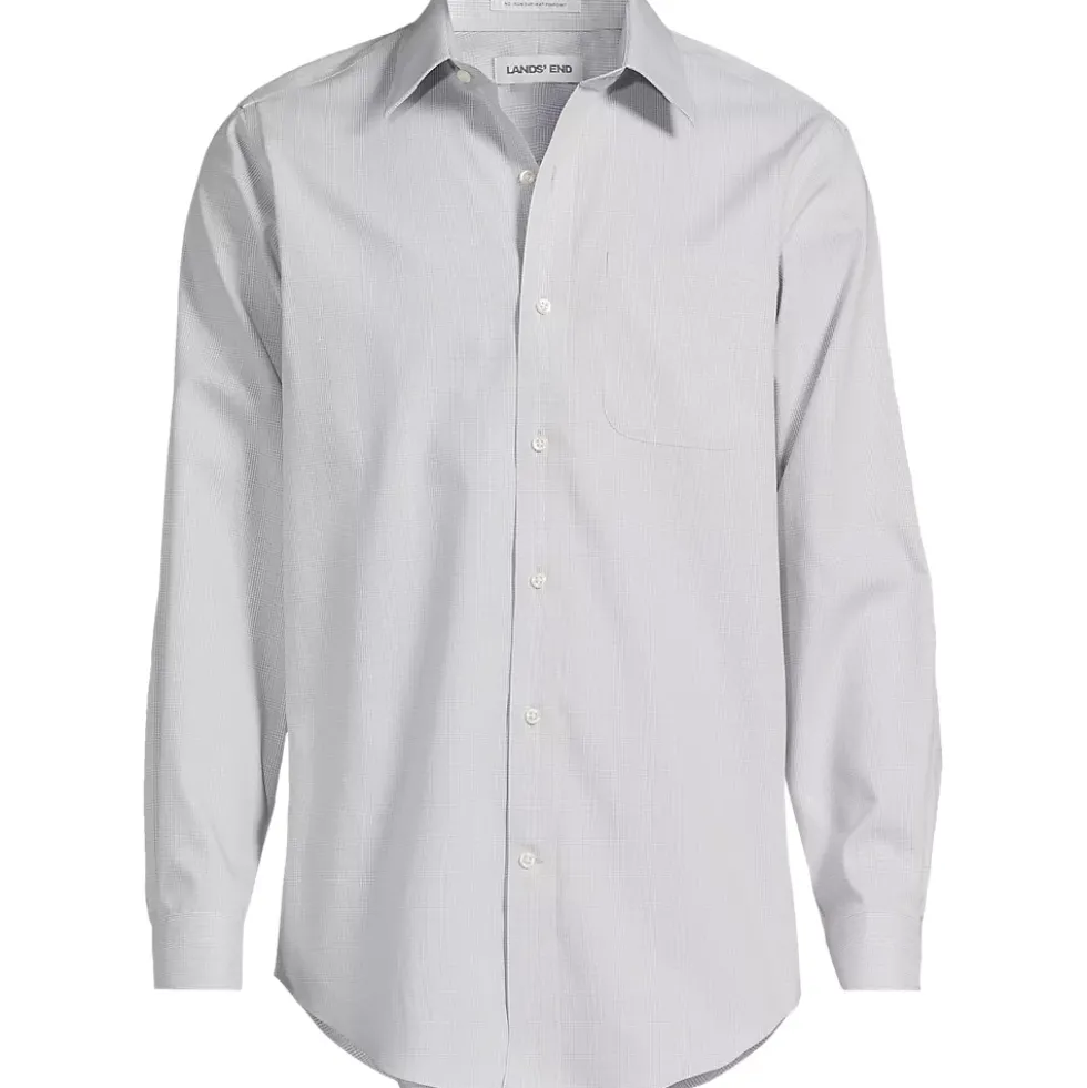 Men's No Iron Supima Cotton Pinpoint Straight Collar Dress Shirt
