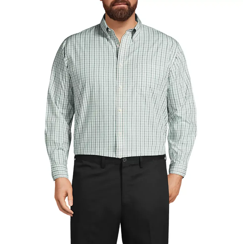Men's No Iron Supima Cotton Pinpoint Buttondown Collar Dress Shirt