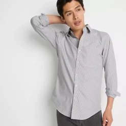 Men's No Iron Supima Cotton Pinpoint Buttondown Collar Dress Shirt