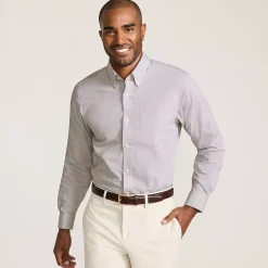 Men's No Iron Supima Cotton Pinpoint Buttondown Collar Dress Shirt