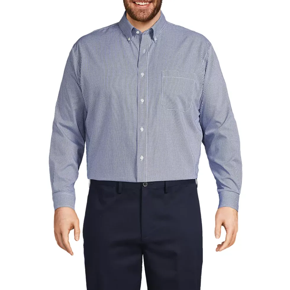 Men's No Iron Supima Cotton Pinpoint Buttondown Collar Dress Shirt