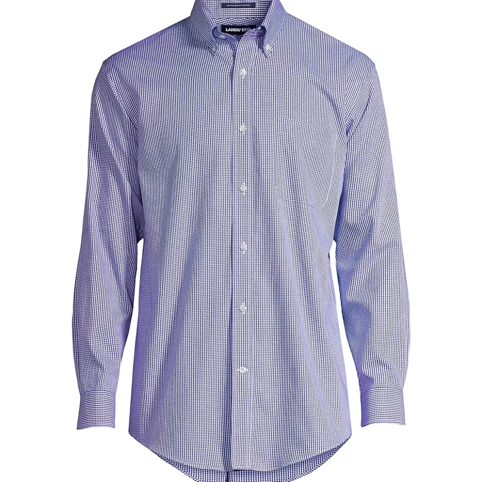 Men's No Iron Supima Cotton Pinpoint Buttondown Collar Dress Shirt