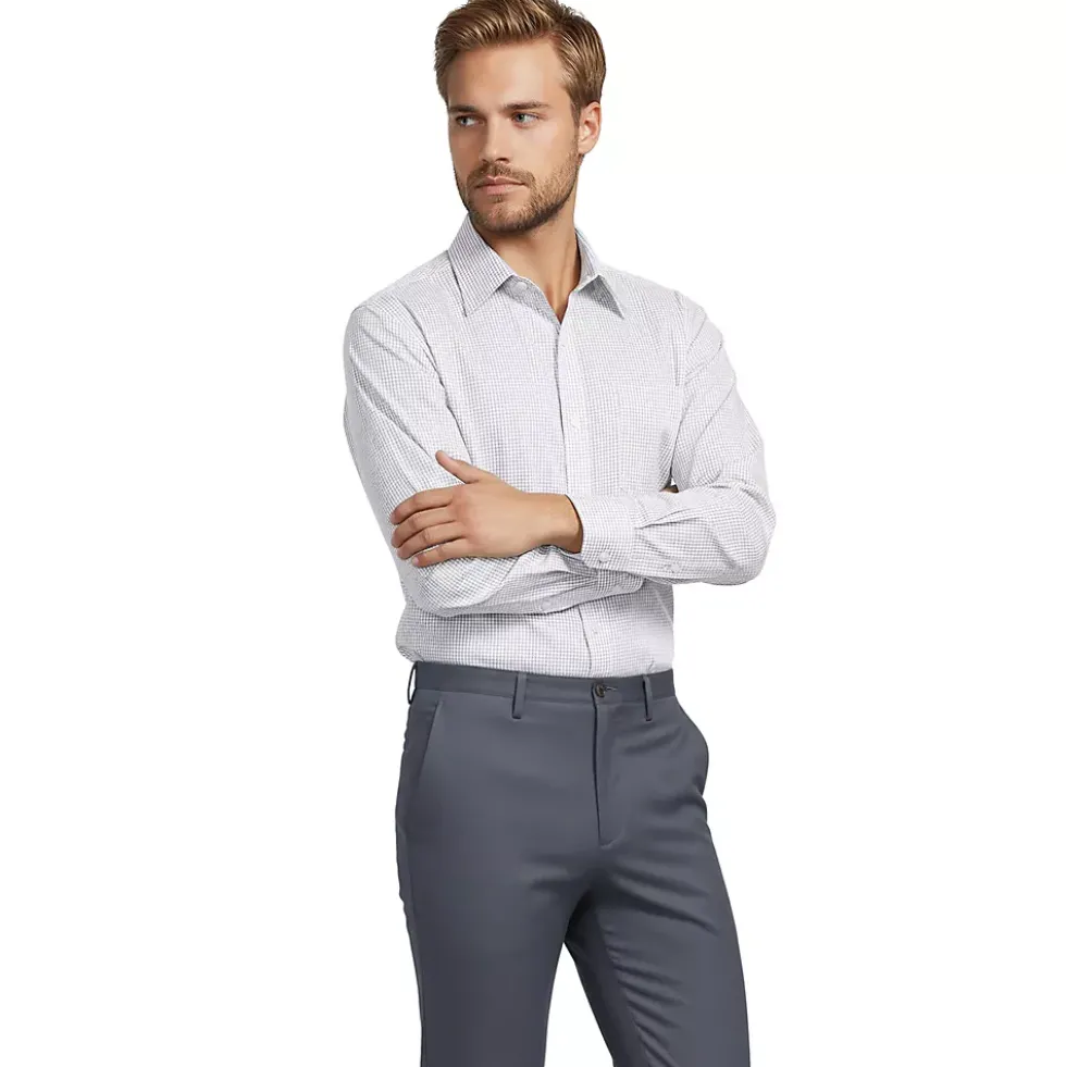 Men's No Iron Supima Cotton Pinpoint Buttondown Collar Dress Shirt