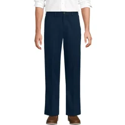 Men's No Iron Traditional Fit Plain Front Chino Pant