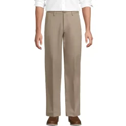 Men's No Iron Traditional Fit Plain Front Chino Pant