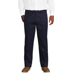 Men's No Iron Traditional Fit Plain Front Chino Pant