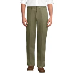 Men's No Iron Traditional Fit Plain Front Chino Pant