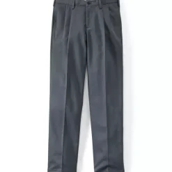 Men's No Iron Traditional Fit Pleated Front Chino Pant
