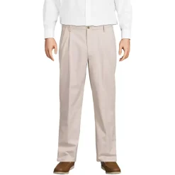 Men's No Iron Traditional Fit Pleated Front Chino Pant