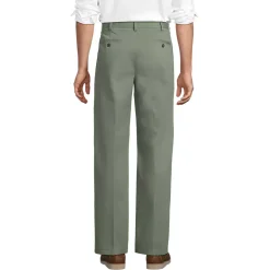Men's No Iron Traditional Fit Pleated Front Chino Pant