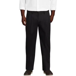 Men's No Iron Traditional Fit Pleated Front Chino Pant