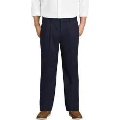 Men's No Iron Traditional Fit Pleated Front Chino Pant
