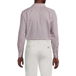 Men's Pattern No Iron Supima Pinpoint Straight Collar Dress Shirt