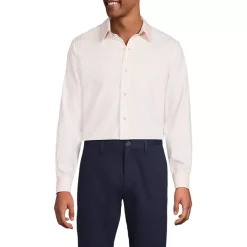 Men's Pattern No Iron Supima Pinpoint Straight Collar Dress Shirt