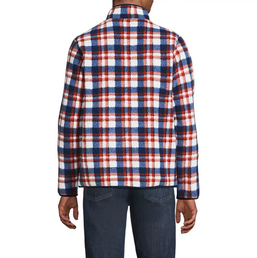 Men's Print Full Zip Sherpa Fleece Jacket