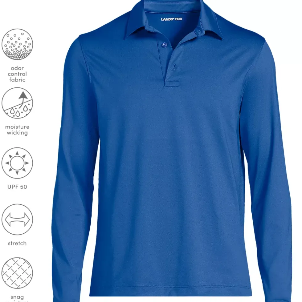Men's Rapid Dry Long Sleeve Modern Fit Polo