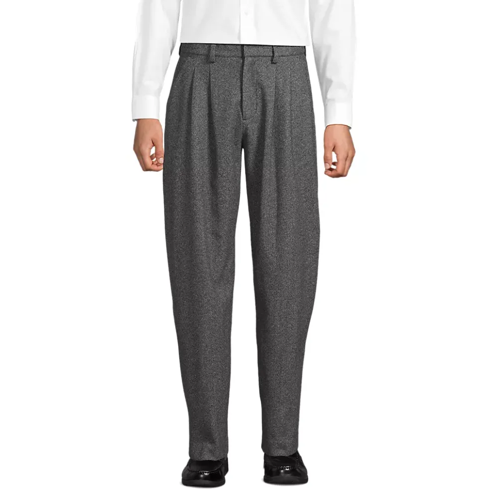 Men's Relaxed Fit Pleated Dress Pants
