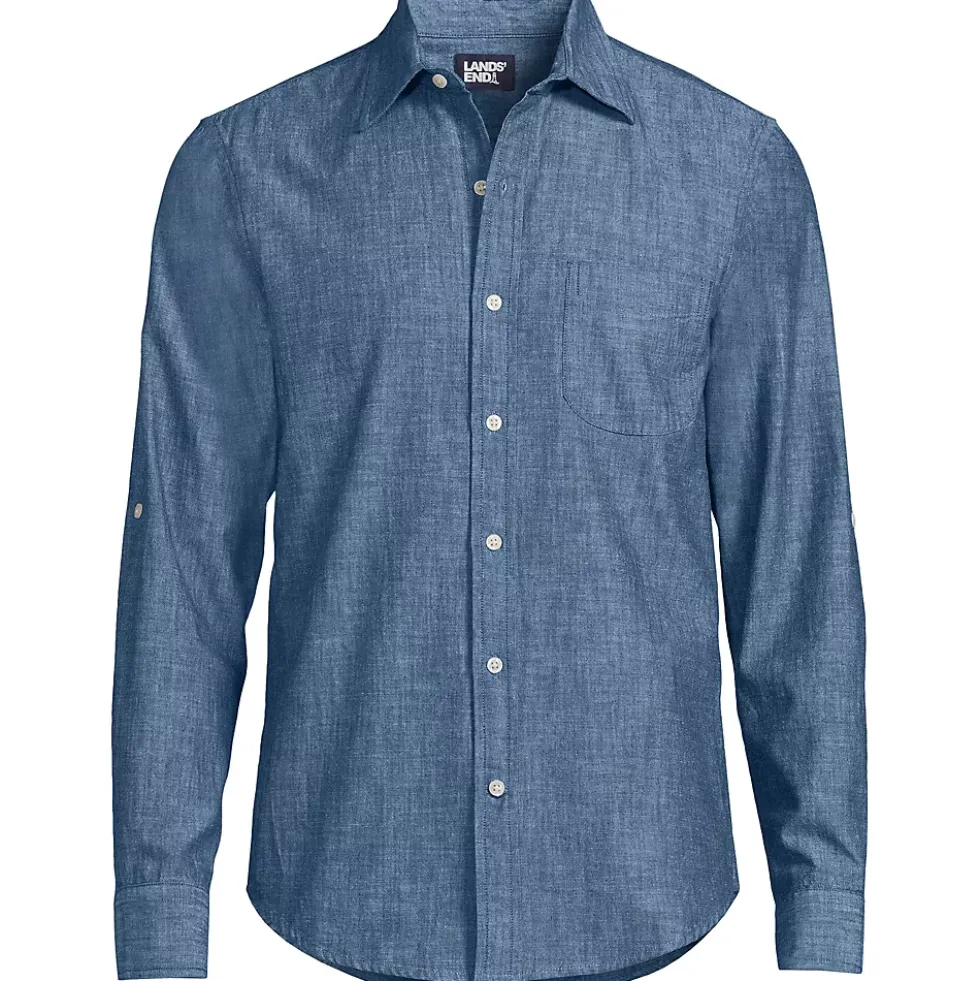 Men's Roll Sleeve Chambray Shirt