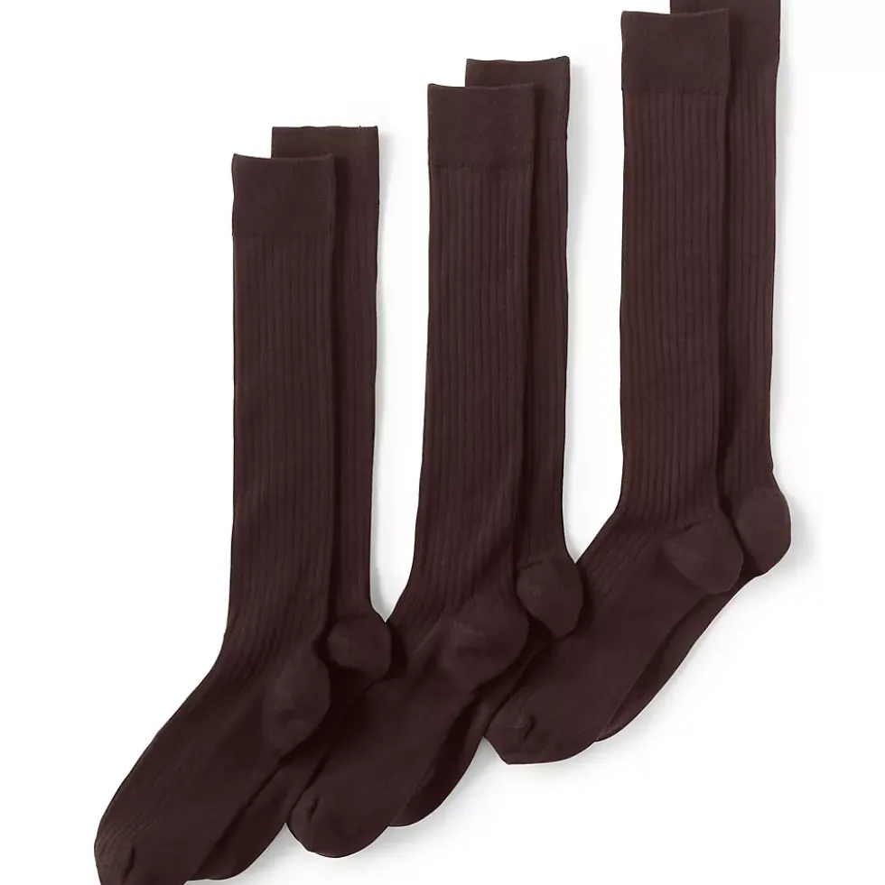 Men's Seamless Toe Over the Calf Rib Dress Socks 3-pack