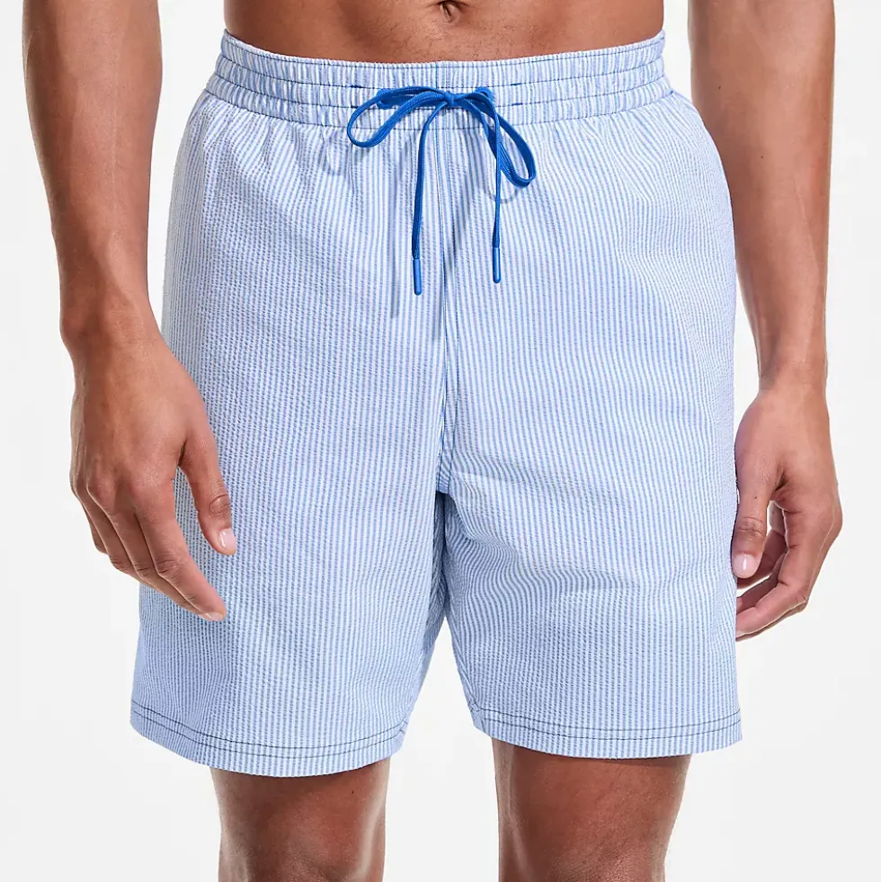 Mens 7" Seersucker Volley with Hydroliner Swim Trunk