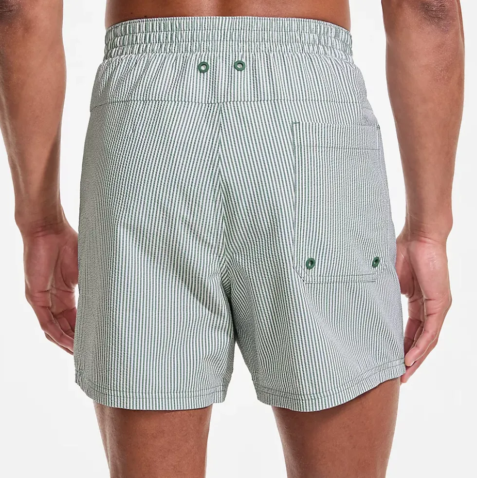 Mens 5" Seersucker Volley with Hydroliner Swim Trunk