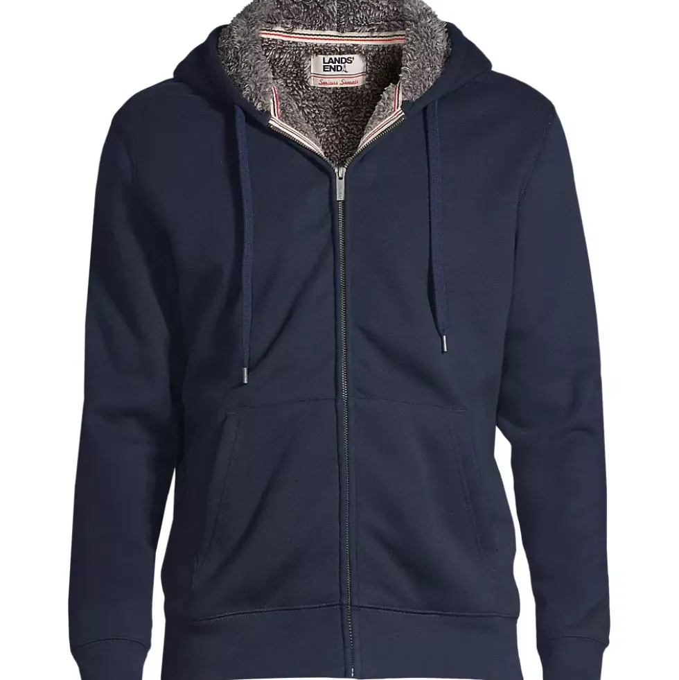 Men's Serious Sweats Full Zip Sherpa Fleece Hoodie
