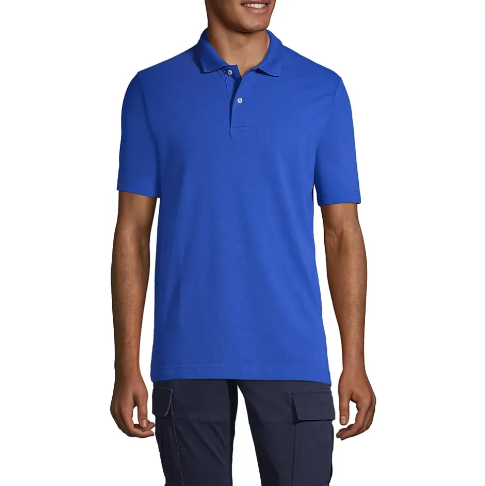 Men's Short Sleeve Basic Mesh Polo Shirt