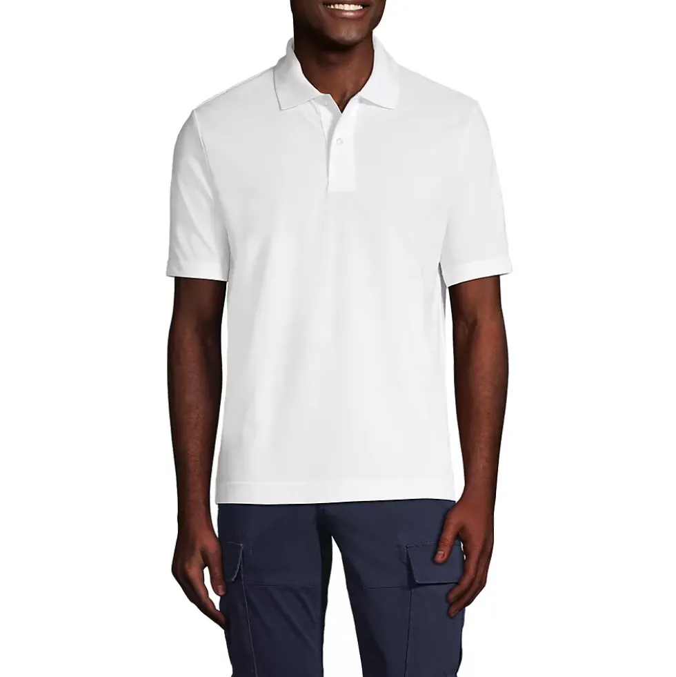 Men's Short Sleeve Basic Mesh Polo Shirt