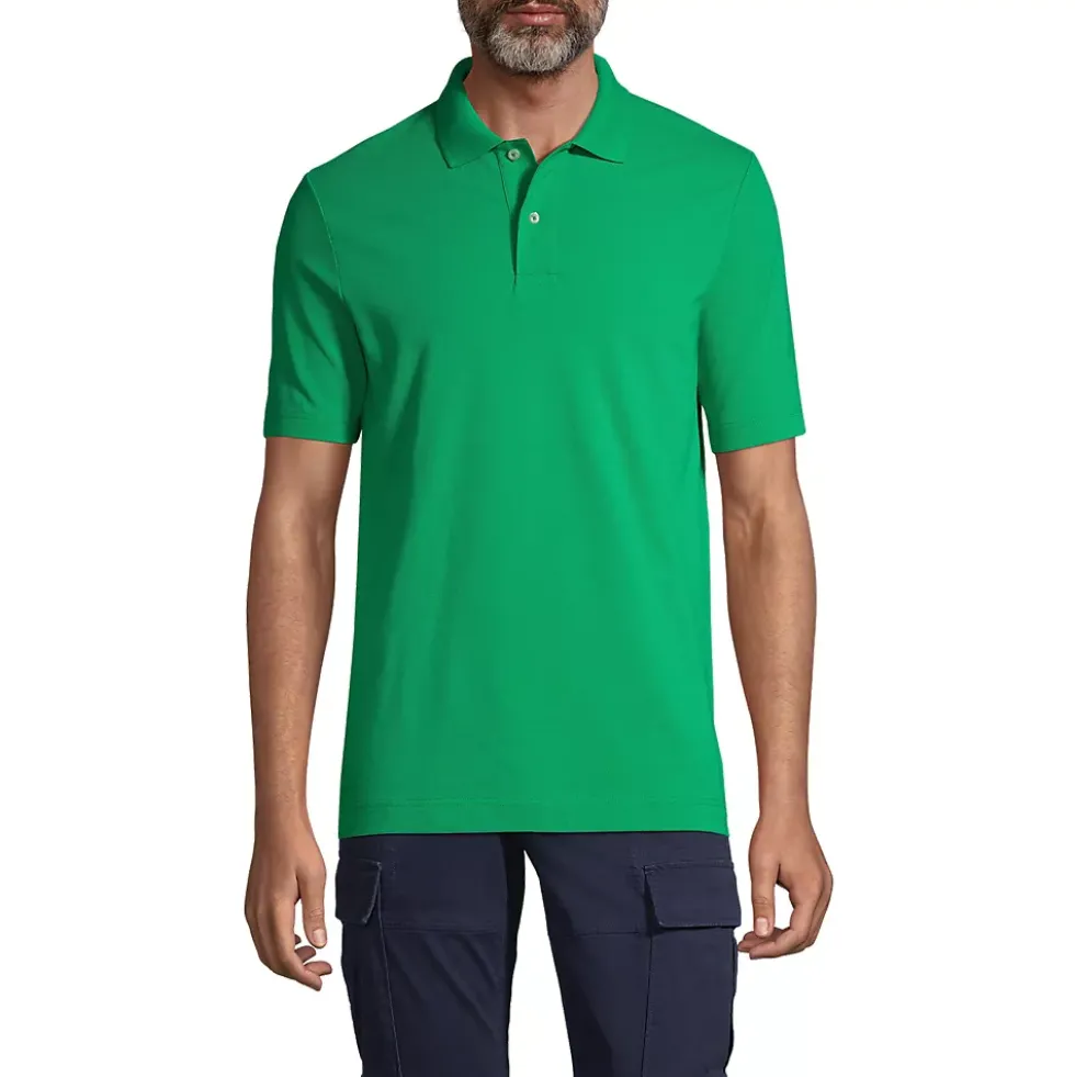 Men's Short Sleeve Basic Mesh Polo Shirt