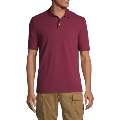 Men's Short Sleeve Basic Mesh Polo Shirt