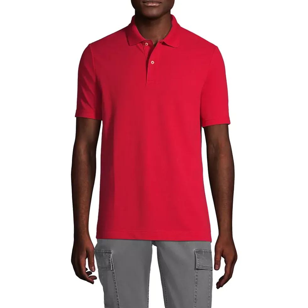 Men's Short Sleeve Basic Mesh Polo Shirt