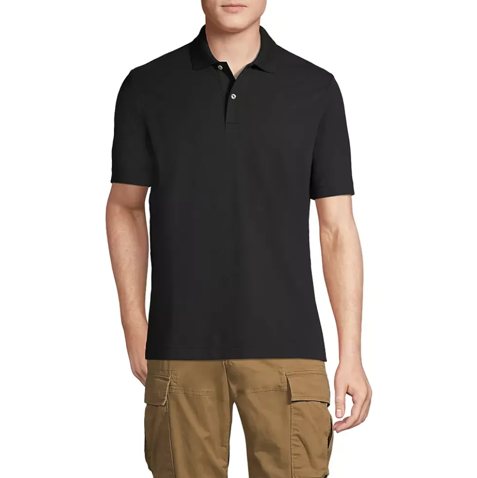 Men's Short Sleeve Basic Mesh Polo Shirt
