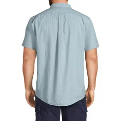 Men's Short Sleeve Button Down Chambray Shirt