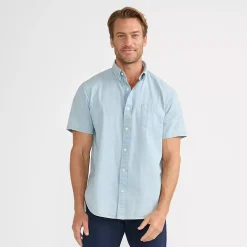 Men's Short Sleeve Button Down Chambray Shirt