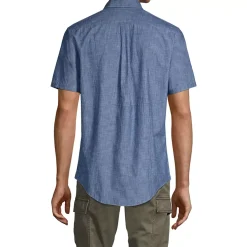 Men's Short Sleeve Button Down Chambray Shirt
