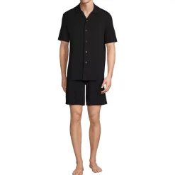 Men's Short Sleeve Cooling Knit Pajama Short Set