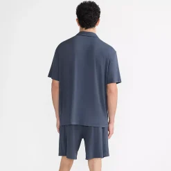 Men's Short Sleeve Cooling Knit Pajama Short Set