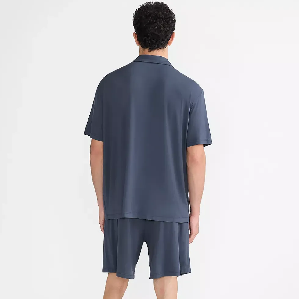 Men's Short Sleeve Cooling Knit Pajama Short Set