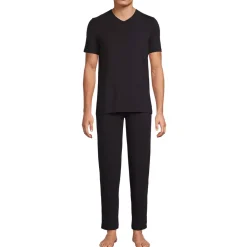 Men's Short Sleeve Cooling Knit V-Neck Pajama Set