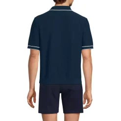 Men's Short Sleeve Cooling Zip Sweater Polo