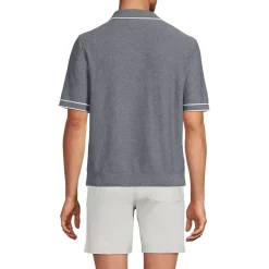 Men's Short Sleeve Cooling Zip Sweater Polo