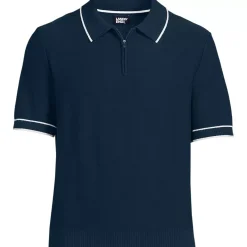 Men's Short Sleeve Cooling Zip Sweater Polo